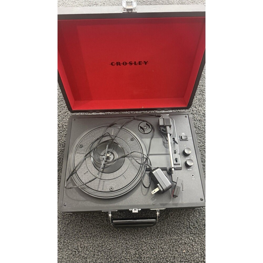 Crosley CR8005G-BK Cruiser Premier Vinyl Record Player with Speakers